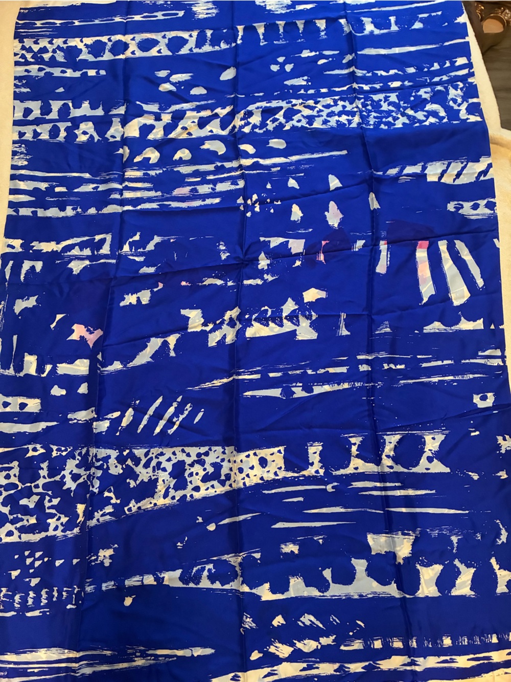 Dior 1960’s Vintage Silk apres Yves Klein Blue Abstract Fabric